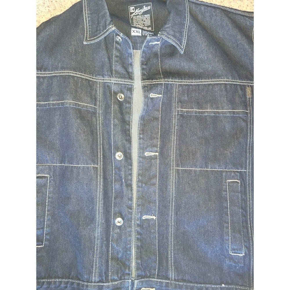 Vintage 1990s Kani Jeans Denim Jacket XXL - Picture 4 of 10
